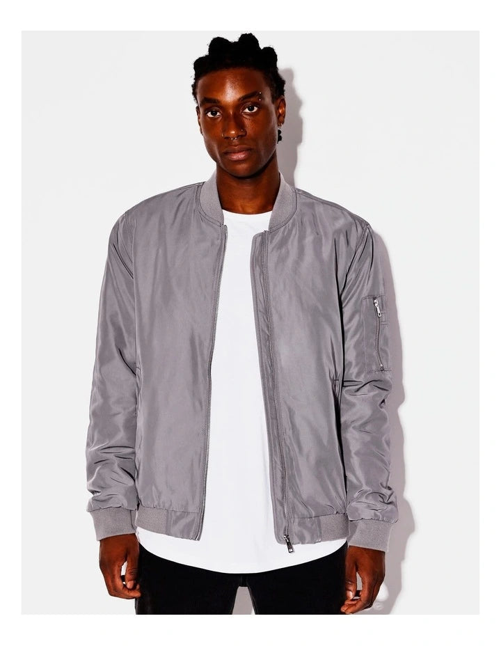 Bentleigh Bomber Jacket in Silver