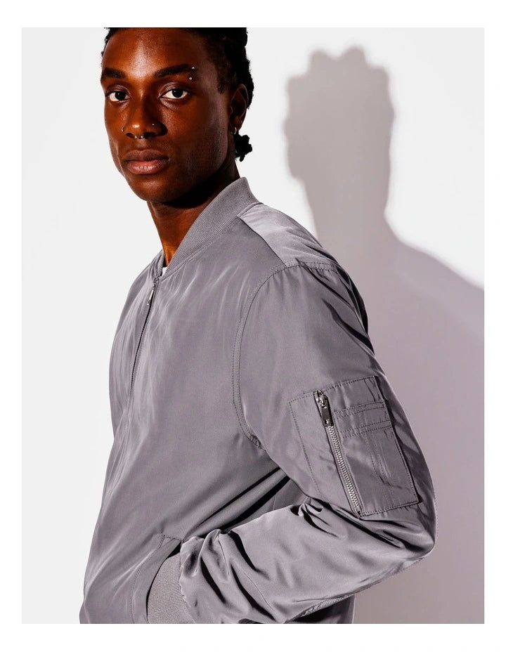 Bentleigh Bomber Jacket in Silver
